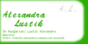 alexandra lustik business card